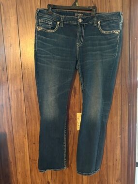 Silver Jeans Dark Blue Straight Leg Women’s Jeans /slim boot cut 20/31l